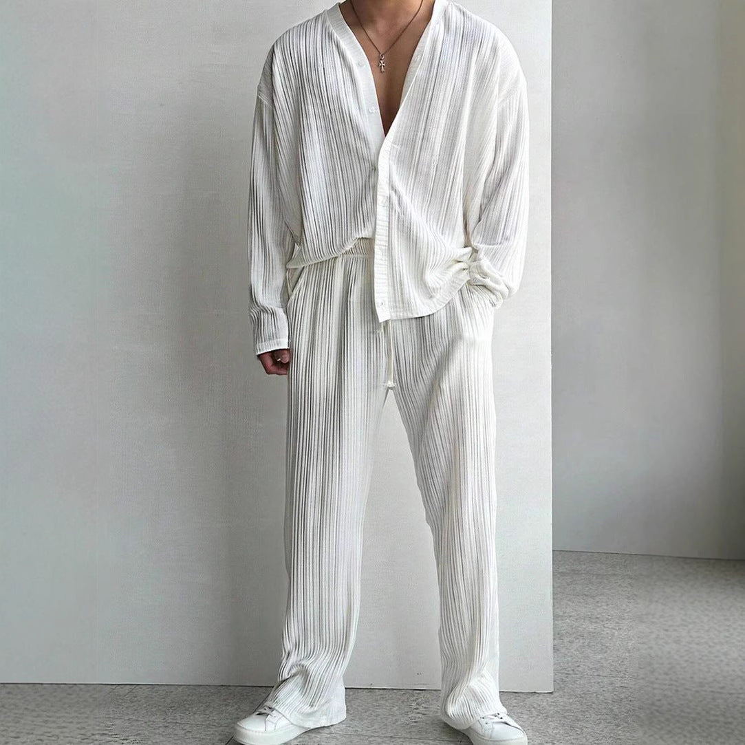 shirt long sleeve trousers cool men’s summer outer