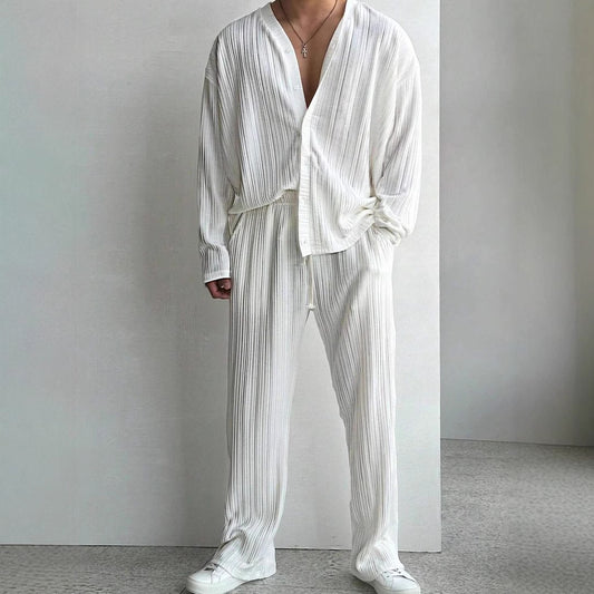 shirt long sleeve trousers cool men’s summer outer